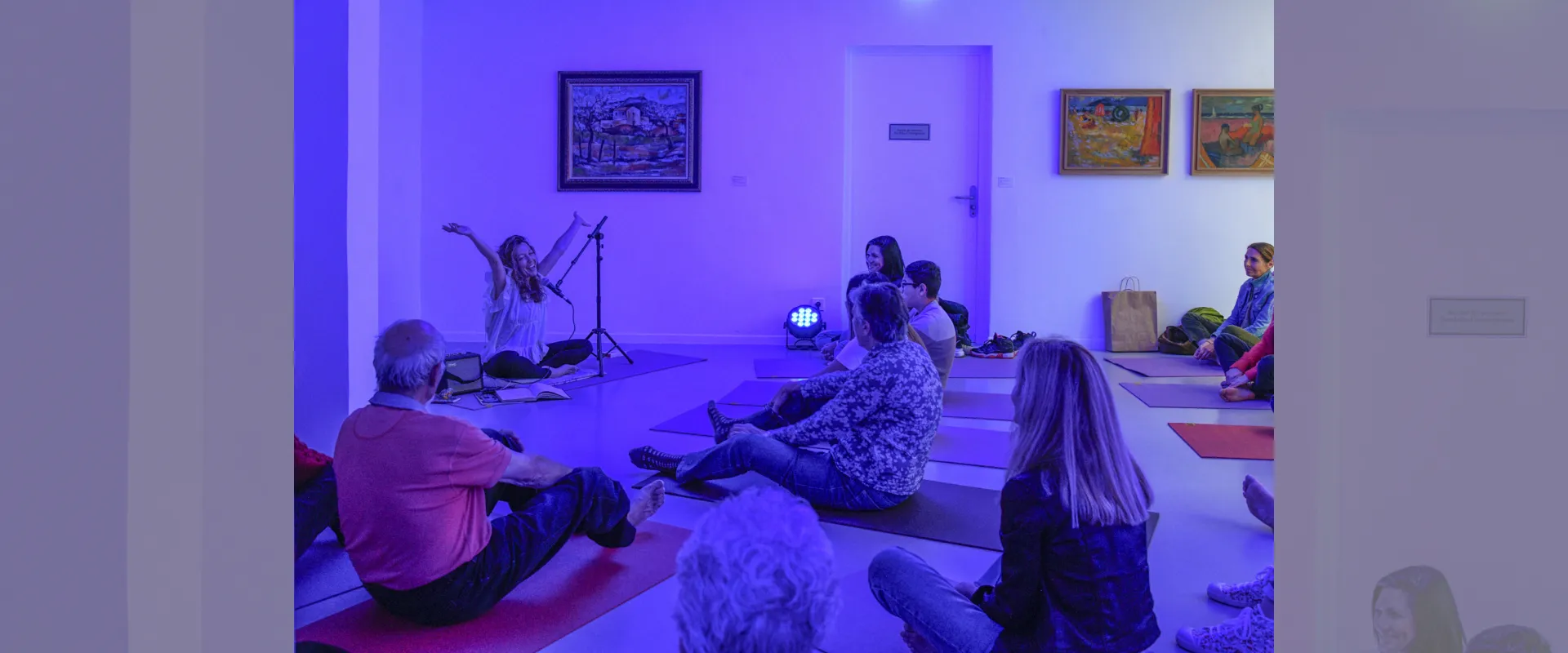 Séance de méditation au musée d'art Hyacinthe Rigaud avec Sabrina Bessoles